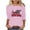 Pink, variant on Women's Merry Christmas Print 3/4 Sleeve Round Neck Casual Tops Tees Tshirts Shirts Blouse for Holiday Party My Items