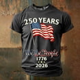 thumbnail image 2 of LIIPEE Boys Kids Crew Neck Short Sleeve TShirt With 250 Years We The People American Flag 1776-2026 Vintage Letter Print For Fourth Of July Daily Wear Dark Gray 8-9 Years, 2 of 5