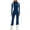 Blue, variant on SDNall Women‘s Long Sleeve Bodysuit, Solid Color High-Neck Yoga Catsuit for Workout & Active Wear