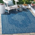 thumbnail image 2 of SAFAVIEH Courtyard Delbet Medallion Indoor/Outdoor Area Rug, Navy/Ivory, 4' x 5'7", 2 of 11