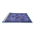 thumbnail image 2 of Ahgly Company Machine Washable Indoor Round Persian Blue Traditional Area Rugs, 4' Round, 2 of 4