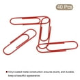 thumbnail image 3 of Unique Bargains Paper Clips 3.9 Inch Vinyl Coated for Office Home Red Count 40, 3 of 6