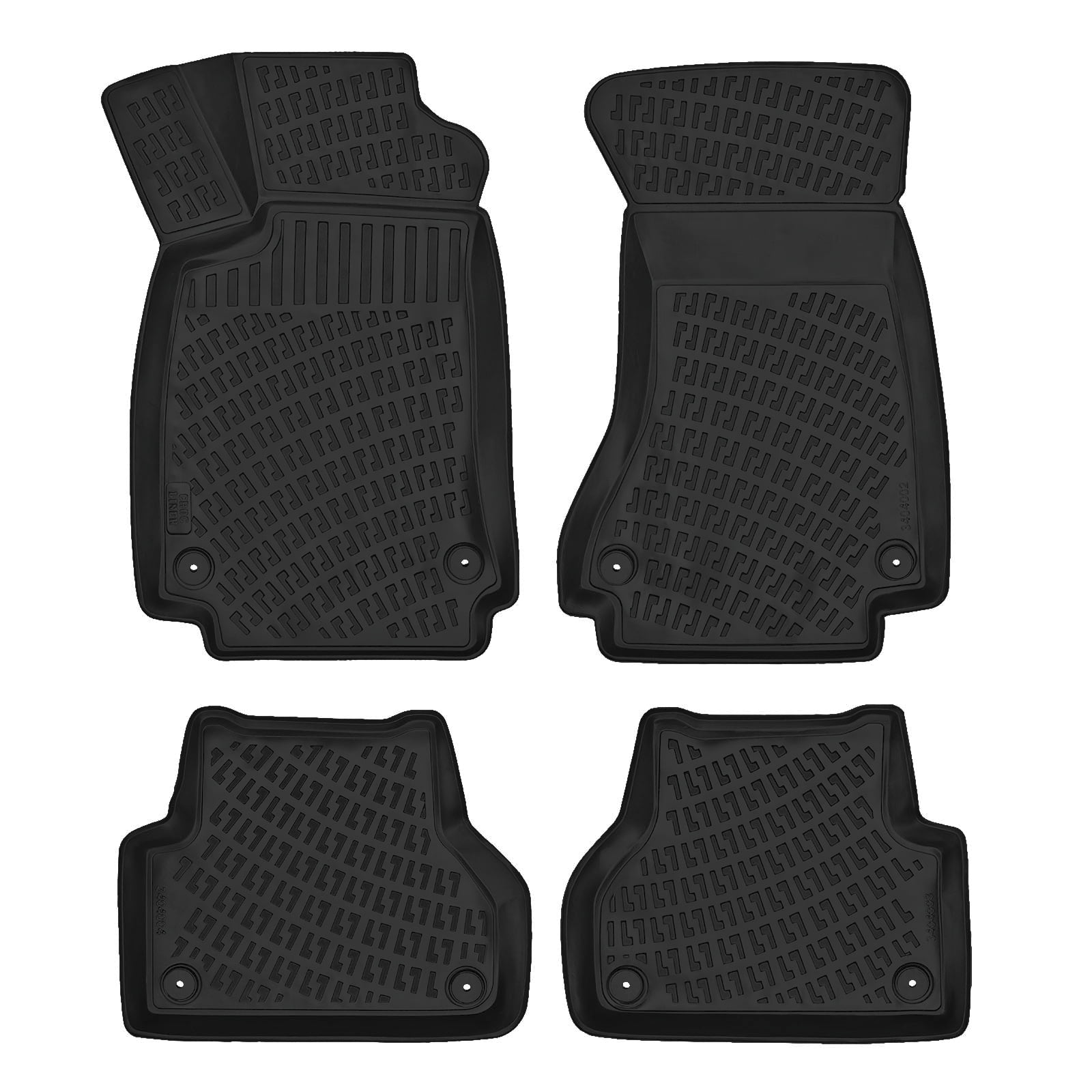Crocliner Front and Rear All Weather Custom Fit Floor Mats for Audi A5