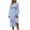 Light Blue, variant on qolati Women's Dresses 2023 Casual Fall Wrap Long Sleeve Swiss-Dot Midi Dress Tie Waist Ruffle Hem Flowy Dress