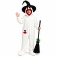 thumbnail image 4 of Silly Ghost Onesie Big Mouth Monster Pajamas with Curly Witch Hat,  Soft Hooded Loungewear, Spooky Party Jumpsuit for Halloween Nights, Oversized Fleece Homewear for Family Matching--Without shoes, 4 of 5