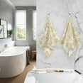 thumbnail image 6 of GZHJMY Face Hand Towel Set Golden Snowflakes Cotton Washcloths, Quick-Dry Highly Absorbent Bath Towel- Pack of 2 Washcloths, 6 of 7
