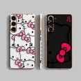 thumbnail image 2 of Smooth E-TPU Phone Case For Samsung Galaxy S24 S23 S22 S21 S20 FE S10 S9 A01 A02 A03 PLUS ULTRA 5G Case Pink Art Hello Kitty Cat, 2 of 5