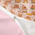 thumbnail image 4 of meiyoeat meiyoeat Personalized Capybara Monogram Themed Twin Duvet Cover,Initial Letter Print P Twin Bedding,Pink Reversible,2pcs,1 Duvet Cover and 1 Pillowcase, 4 of 6