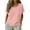 Hot Pink02, variant on TGSLY Women's Scoop Neck Linen Tops Lightweight Thin Solid Color Short Sleeve Blouses Relaxed Fit Dressy Casual Summer Beach Gauze Shirts with Chest Pocket XXXL