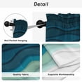 thumbnail image 5 of Teal Ocean Kitchen Curtains, Coastal Sea Moire Waves Abstract Ombre Art Light Filtering Window Curtain Panels, 2Pcs Rod Pocket Window Treatments Set for Living Room Bathroom Bedroom 42x63 Inches, 5 of 9