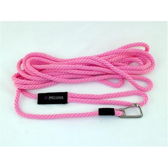 Soft Lines  Floating Dog Swim Snap Leashes 0.25 In. Diameter By 20 Ft. - Hot Pink