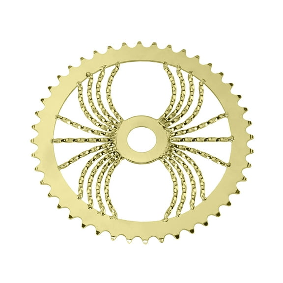 Bike Lowrider Spider Twisted Steel Chainring 1/2 X 1/8 44t Gold.