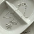 thumbnail image 2 of SFTING 925 Sterling Silver Bow Necklace Dainty Silver Bow Pendant for Women, 2 of 6