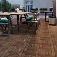 thumbnail image 4 of 27PCS Patio Deck Tiles, Interlocking Wood Composite Decking, Versatile Floor Tiles 12 x 12in Brown for Patio, Balcony, Bathroom, Indoor and Outdoor, 4 of 5