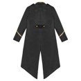 thumbnail image 4 of Yhong Garçons Filles Corset Renaissance Veste Enfants Queue-de-Pie Médiévale Smoking Longue Steampunk Manteau Noir 6, 4 of 5