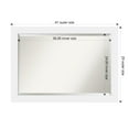 thumbnail image 5 of Amanti Art Beveled Wood Bathroom Wall Mirror - Corvino White Frame - Outer Size: 41 x 29 in, 5 of 5