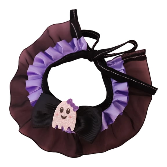 Halloween Pet Collar Bandana - Polyester Blend Pet Accessory for Pet, Party, and Halloween Decor