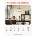 thumbnail image 5 of VEVOR 1-Light Black Pendant Light, 1 Pack, Farmhouse Iron Cage Metal Pendant Lighting with Clear Glass Shade, Adjustable Height Hanging Ceiling Lighting for Bedroom, Hallway, Entryway, Kitchen, 5 of 9