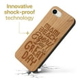 thumbnail image 3 of Case Yard Wooden Case Outside Soft TPU Silicone Slim Fit Shockproof Wood Protective Phone Cover for Girls Boys Men and Women Supports Wireless Charging Miami Beach Great Day Design case for iPhone-SE, 3 of 7
