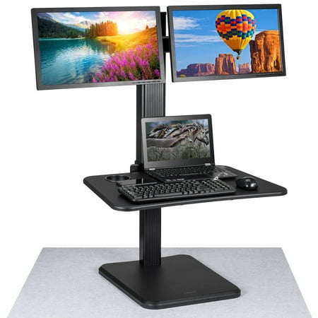 Ollieroo Sit Stand Workstation Standing Desk Converter With Dual