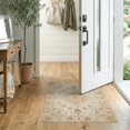 thumbnail image 2 of ODIKA 2'x3' Washable Accent Rug Pet Friendly, Bedside Mat Carpetas Vintage Tan Botanical Distressed Scrollwork Para Sala for Bedroom, Nursery, RV, 2 of 7