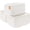 White, variant on Natubeau 3 Pack Woven Storage Basket for Shelves, 29L Large Cube Storage Bins, Cotton Rope Woven Baskets for Organizing, White&Jute, 17.5"D x 13"W x 7"H