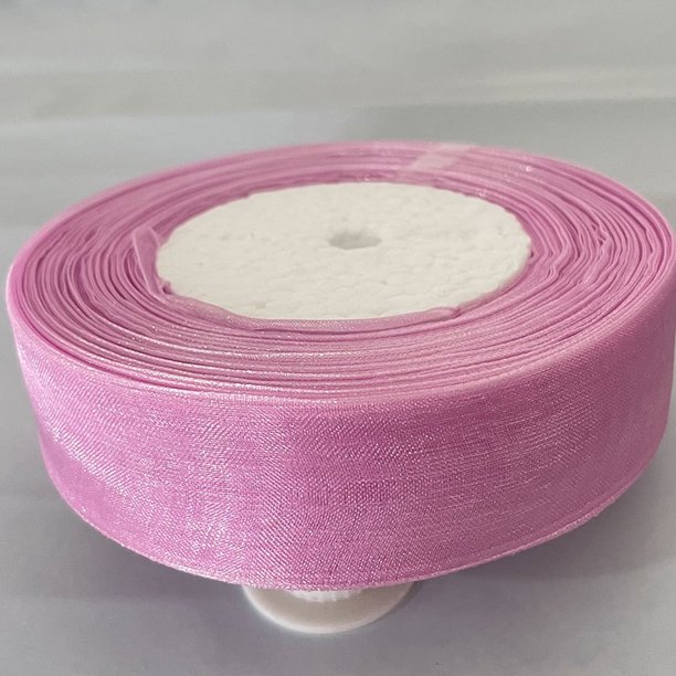 Cinturón de hilo de nieve de 2,5 cm, cinta de flores rosas hecha a mano, accesorios para el cabello, lazos, cinta para decoración de pasteles