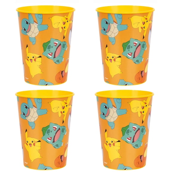 Pokémon 4 Count 16oz Plastic Stadium Cup