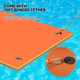 thumbnail image 4 of MADOG 12x6FT Floating Water Mat, 3-Layer Tear-Resistant XPE Foam Water Floating Pad, Giant Lake Mat Lily Pad for Recreation Pool River Ocean Outdoor Water Activities, Orange/Yellow, 4 of 9