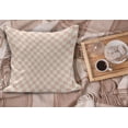 thumbnail image 2 of Geometric Fluffy Throw Pillow Cushion Cover, Pale Salmon Colored Chess Table Like Modern Pink Color Squares Art Print, Rectangle Accent Pillow Case, 36" x 16", Peach Cream, by Ambesonne, 2 of 5