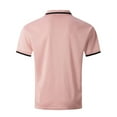 thumbnail image 5 of Charmgo Mens T-Shirts Clearance, Men's Fashion Spring and Summer Buttons Casual Short Sleeve Lapel Neck Shirt Solid Color Tops Golf Shirts for Men, Polo Shirts for Men Pink L, 5 of 5