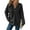 Black, variant on Women's Hoodie Oversized Waffle Knit Tops Henley Casual Shirts Long Sleeve V Neck Solid Color Casual Tunic Sweatshirt S-2XL