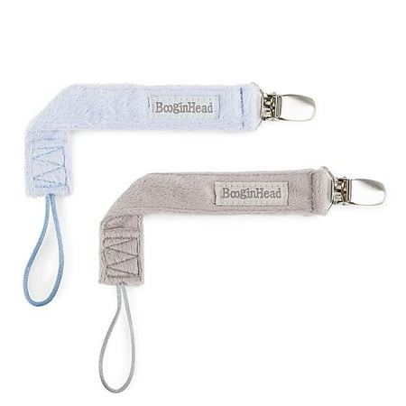 UPC: 0811470030080 | 2-Pack Holiday Pacifier Clips Color: Blue Fluff