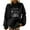 Black, variant on IROINNID Women's Long Sleeve Hoodie Mid-Length Print Casual Pocket Shirt Pullover Sweatshirts, Black
