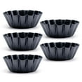 thumbnail image 1 of Molde para tartaletas con revestimiento antiadherente, molde para quiche (8 piezas, negro), 1 of 6