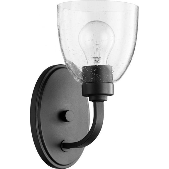 5560-1-69-Quorum Lighting-Reyes - 1 Light Wall Mount in Quorum Home Collection style - 5.25 inches wide by 10.25 inches high-Noir Finish