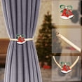 thumbnail image 2 of ABCISI 6 Pack Christmas Curtain Tieback with Tough Rope, Buckle Metal Spring Design Curtain Holdback, Carving Design Curtain Ties for Drapes Curtain with Elasticity, Adorable Decoration(Bell), 2 of 14