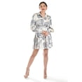 thumbnail image 5 of Vestido camisero manga larga Roman Fashion /Juvenil, 10931 (Ivory, marino) beige M, 5 of 5