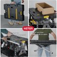 thumbnail image 3 of Keter Folding Workbench Sawhorse with 12" Clamps, Black/Yellow (2 Pack), 3 of 11