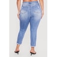 thumbnail image 4 of Women's Plus Size WAX Rolled Cuff Distressed Jeans, 4 of 4
