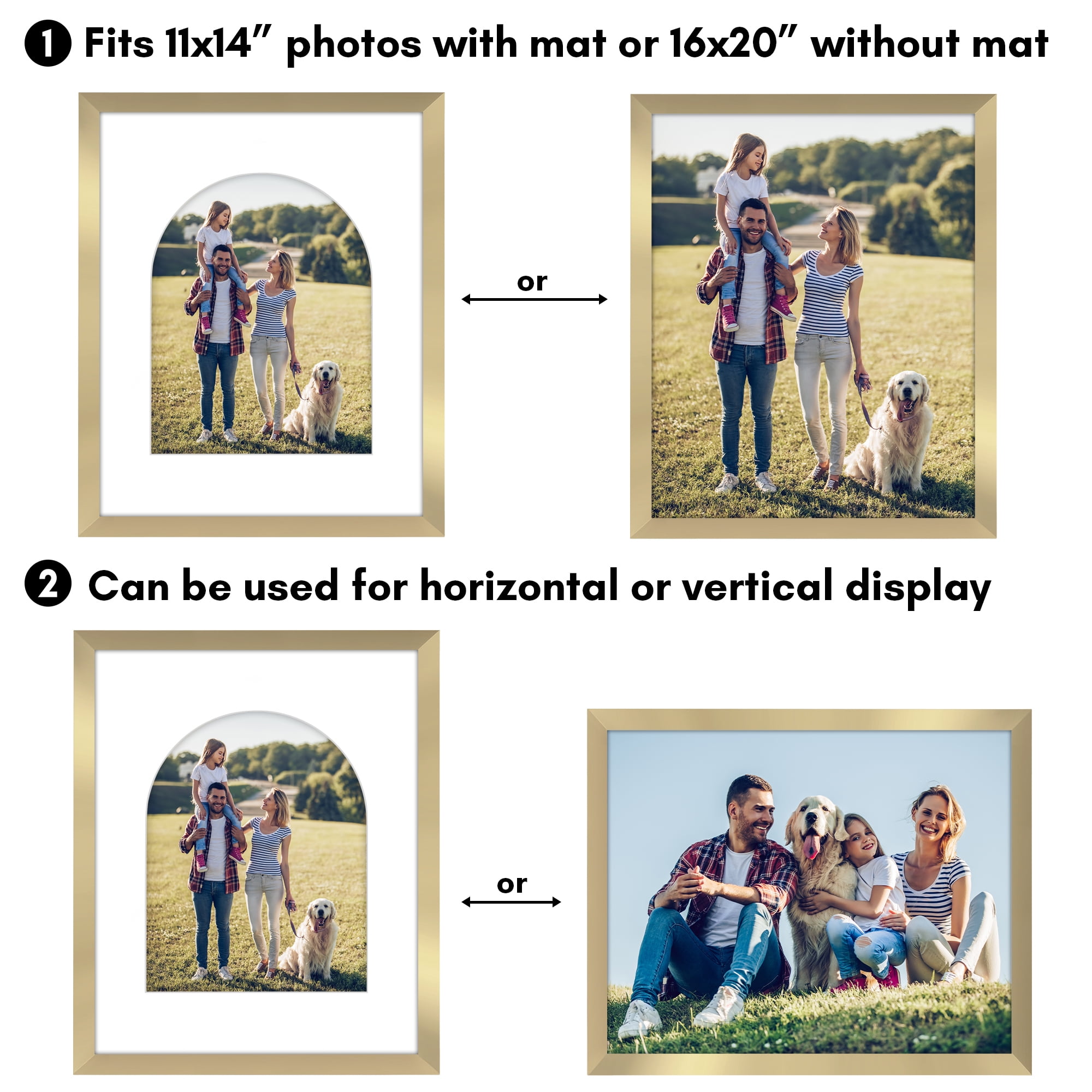 Americanflat 16x20 Picture Frame shaped elevate cherished photos unique expertly crafted border durable - Gold