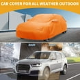 thumbnail image 2 of Unique Bargains Car Cover Waterproof All Weather Automotive Outdoor Anti-UV Sun Rain Protection Full Exterior Cover for Hyundai Ioniq 5 210D-PU Orange with Reflective Strips, 2 of 4