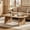 Brown, variant on Fnova Farmhouse Coffee Table for Living Room, 47.24" Rectangle Wood Coffee Table, Easy Assembly