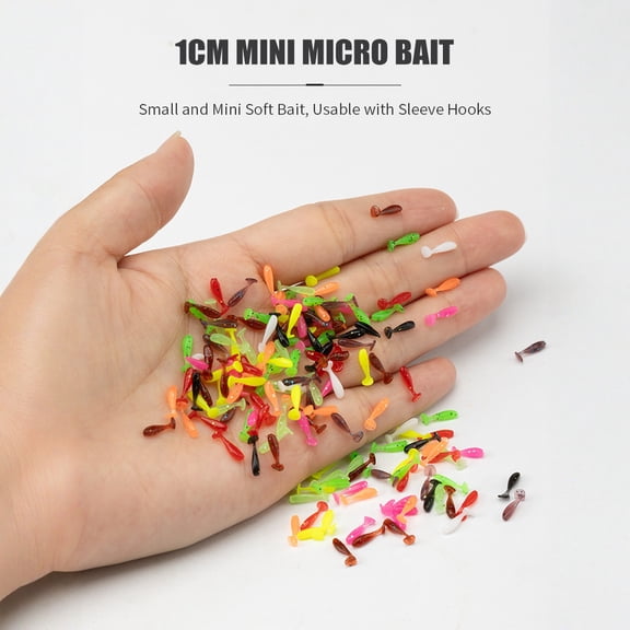 20-Pack Mini Fishing Lures Floating T-Tail Ribbed Worm Artificial Baits for Bass Mandarin Fish Topmouth Culter Freshwater Fishing Tackle for Professional Anglers