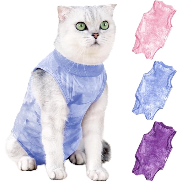 Cat Recovery Suit for Spay Cat Onesie for Cats After Surgery, Breathable Cat Surgery Recovery Suit Female Male Surgical Spay Suit, Kitten Recovery Suit E Collar Alternative Anti Licking Wounds