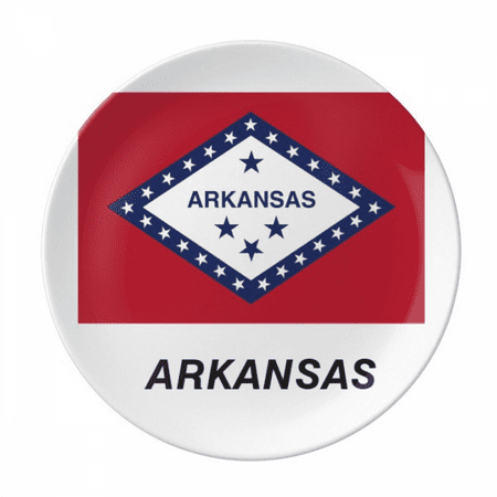 

American State Flag Contour Arkansas Plate Decorative Porcelain Salver Tableware Dinner Dish