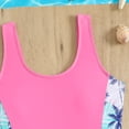 thumbnail image 6 of ZXLBBD Girls Swimsuit Big Kids Summer Tropical Print Sleeveless Tankini Top and Shorts Stretch Fit 2 Piece Swimsuit Casual Beach Pool,Pink,12 Y-13 Y, 6 of 7