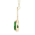 thumbnail image 2 of ANGARA Lab Grown 4.14 Ct Emerald Teardrop Pendant with Diamond Accents for Women in 14K Yellow Gold (Size-12x10mm) | May Birthstone, Anniversary, Jewelry Gift for Women | Lab-Grown Emerald Necklace, 2 of 7
