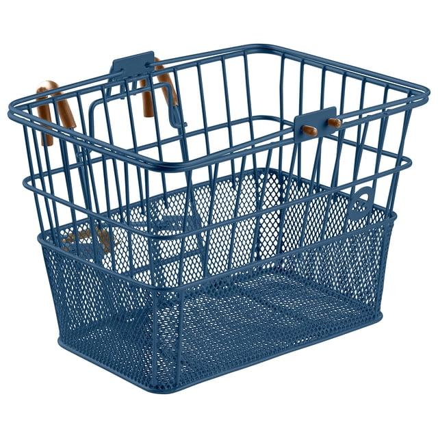 Canasto para bicicleta Retrospec Apollo de acero desmontable azul marino