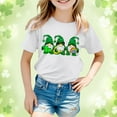 thumbnail image 2 of PMVFHDE Hauts d'Été pour Filles T-Shirts pour Fille Hauts Mignons Hauts Courts pour Fille Hauts de Sortie pour Fille T-Shirt à Manches Courtes pour Filles T-Shirt d'Été à Col Rond Coupe Décontractée T-Shirts Basiques Blanc, 6-7 Ans, 2 of 4